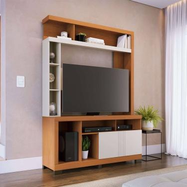 Imagem de Estante Elba para Sala de TV até 50 Polegadas Freijó Off White Colibri