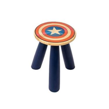 Imagem de Mini Banqueta Escudo Capitão América Marvel - Desembrulha