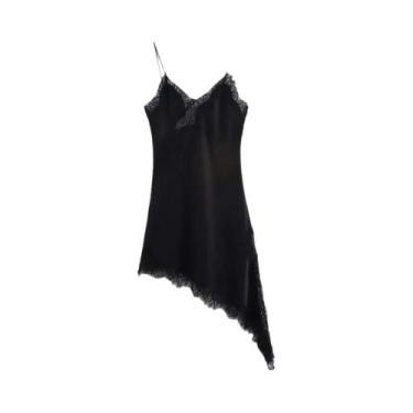 Imagem de Vestido Feminino Sexy Com Decote Em V E Renda, Vestido De Praia De Ver