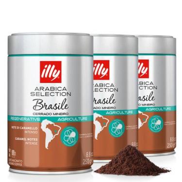 Imagem de Café Moído Illy Arabica Brasile Cerrado Mineiro 3 Latas 250g - Illy Ca