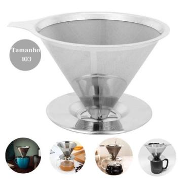 Imagem de Coador Filtro de café inox não utiliza filtro de papel 103 - Top Chefe
