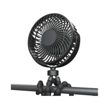 Imagem de Ventilador Portátil USB Recarregável Para Carrinho De Bebê Com Clipe D