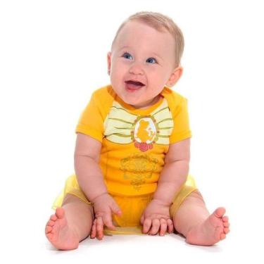 Imagem de Fantasia Bebe Menina Body Algodão Bela e a Fera - Sulamericana, Amarel