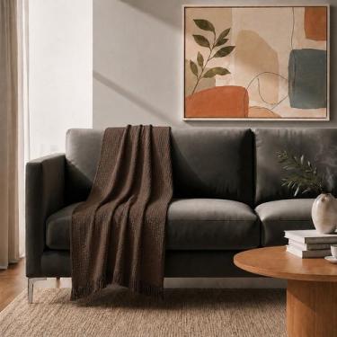 Imagem de Manta de Sofá Marrocos 150cm x 120cm Marrom - - Dohler, Marrom