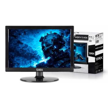 Imagem de Monitor LED MBRX154BK 15" HD Widescreen TN 60Hz Preto com HDMI e VGA BR-X