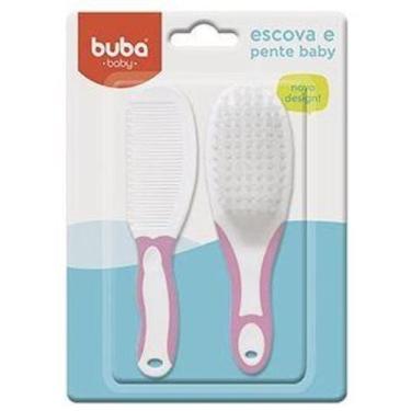 Imagem de Escova e Pente Baby Rosa - Buba Toys