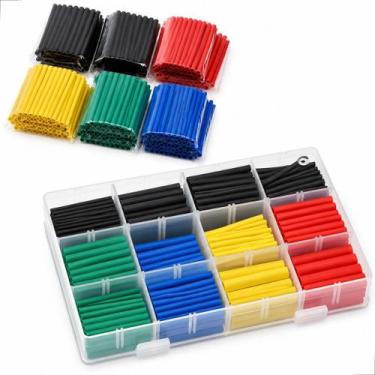 Imagem de Espaguete Isolante Kit 530 Peças Termo Retrátil Colorido 510 - BLUTU