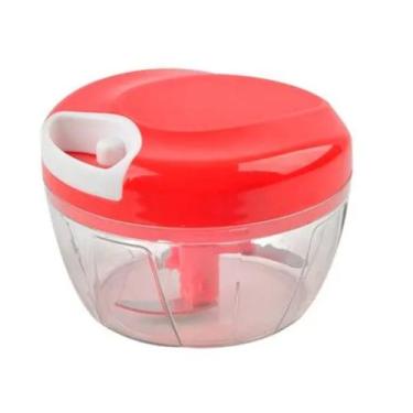 Imagem de Triturador Manual de Alimentos 500ml - UTILBAZAR, Vermelho
