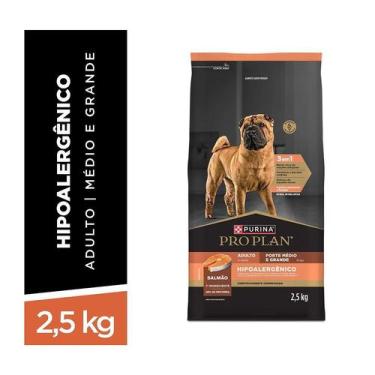 Imagem de Ração Pro Plan Hipoalergênico Cães Médios e Grandes 2,5kg - Purina