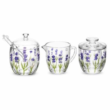 Imagem de Kit Lavanda com Manteigueira, Leiteira e Meleira - Lyor