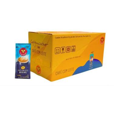 Imagem de Café com Leite em Pó 3 Corações - 50 Sachês 20g