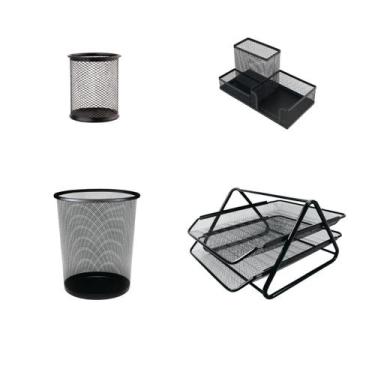 Imagem de Kit Organizador de Escritorio Porta Caneta Organizador 3 Divisoes Supo