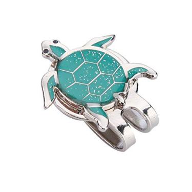 Imagem de Clipe para chapéu de golfe Dwawoo, marcador magnético de bola de golfe em aço inoxidável acessório de golfe (tartaruga)