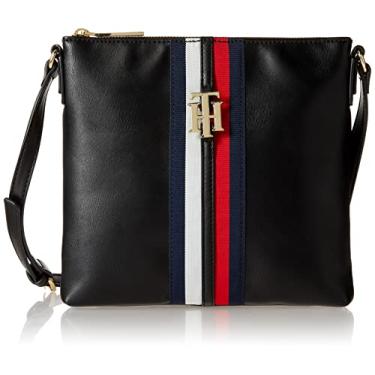 Imagem de Tommy Hilfiger Bolsa tiracolo feminina Jaden Plus, Preto, One Size, Bolsa transversal Jaden Plus