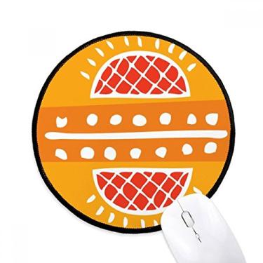Imagem de Mouse pad vermelho abacaxi totem do México civilização antiga tapete redondo para computador