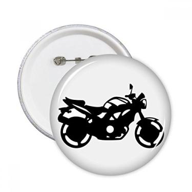 Imagem de Emblema mecânico de motocicleta contorno pinos redondos emblema botão decoração acessório 5 peças