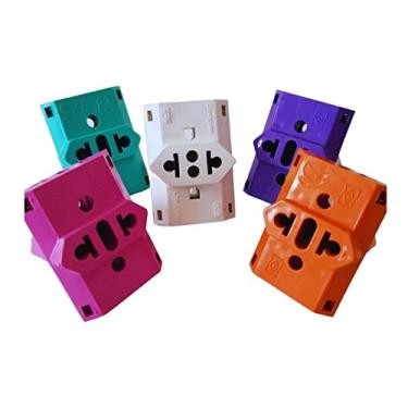 Imagem de Adaptador De Tomada Benjamim T Colorido Com 3 Entradas Multiplicador de Tomadas 10A Até 250v - CompleteStore®
