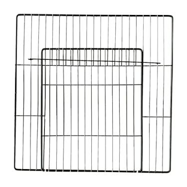 Imagem de Porta de cercadinho portátil para animais de estimação, para cerca de DIY expansível, para pátio de cerca, Grade preta densa