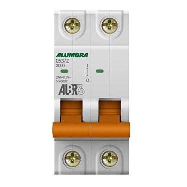 Imagem de Disjuntor Bipolar Curva C, Alumbra, ALBR 3 39348, Branco