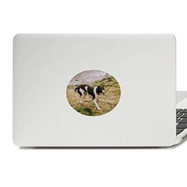 Imagem de Adesivo de notebook com emblema de vinil preto e branco com imagem de animal