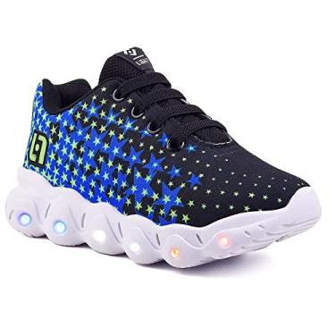 Imagem de Tenis Infantil De Led Elastico Calce Facil Masculino LIGHT Cor:Azul;Tamanho:26