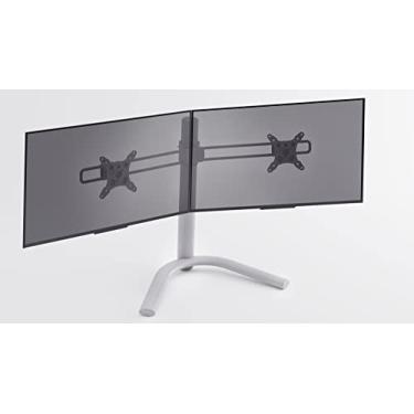 Imagem de OCTOO, Suporte de Mesa para 2 Monitores, Clipway 2 Ice Silver