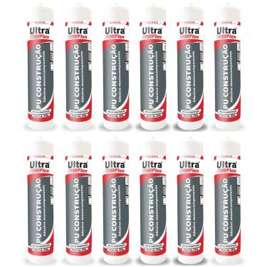 Imagem de Kit 12 Selante Vedante Poliuretano PU Ultraflex Bege Bisnaga 400g ITW