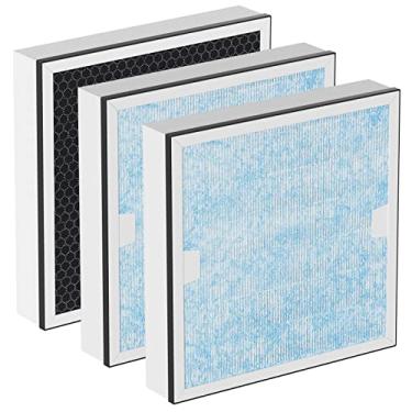 Imagem de HEPA e conjunto de substituição de filtro de carbono ativado compatível com o purificador de ar AlorAir CleanShield HEPA 550 (pacote com 3)