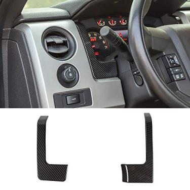 Imagem de Moldura decorativa para painel de carro para Ford F150 2009-2014 (grão de fibra de carbono)