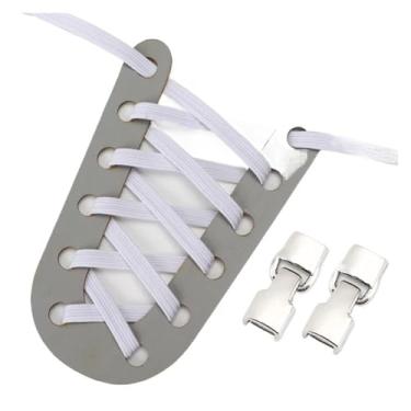 Imagem de Elastic Shoelaces Sneakers Mix And Match Colors No Tie Shoe Laces Children Adult Wide Fast Shoelaces(White)