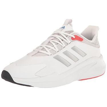 Imagem de adidas Tênis masculino Alphaedge +, Branco/Prata Metálico/Vermelho Brilhante, 43
