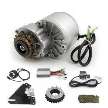 Imagem de L-faster DIY 250W 350W Solução barata Spokes Gear Sprocket PAS Motor sem escova de acionamento de corrente do lado esquerdo para E-Bicycle (kit de acelerador de polegar 6, 36V250W)