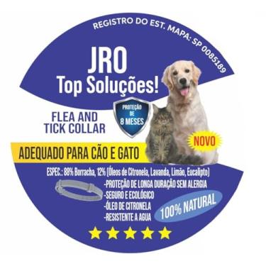 Imagem de Coleira antipulgas para cães e gatos com até 8 meses de proteção contra carrapatos leishmaniose mosquitos palha calazar… (62 cm)