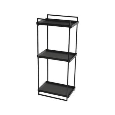 Imagem de Estante Tripla Wire Aço Carbono Preto - LINEE Estante Tripla Wire Aço 