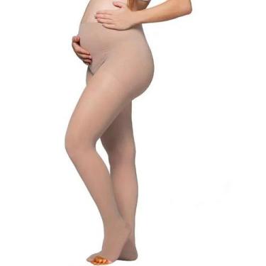 Imagem de Meia Calça Gestante 15-20 Sigvaris Audace 120 ATM Aberta, Natural, B