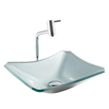 Imagem de Kit Banheiro Cuba Retrô 38cm + Torneira Link + Válvula Click - Lopazzi