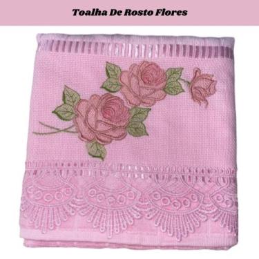 Imagem de Toalha Rosto 50x80 Algodão Bordada Com Acabamento Gripir - dolher Arte