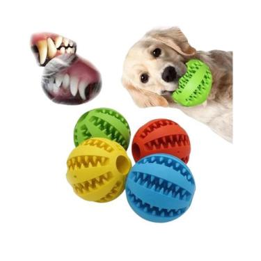 Imagem de Bolinha 7cm Brinquedo Interativo Porta Petisco Ração Para Pet Cães - P