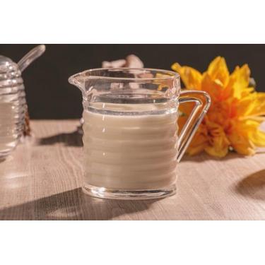 Imagem de Jarra leitera de vidro suco leite agua colmeia - Casa Hera