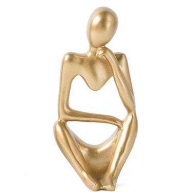 Imagem de Pensador Estatueta Decorativa Abstrata  Ornamento Elegante Thinker  DO