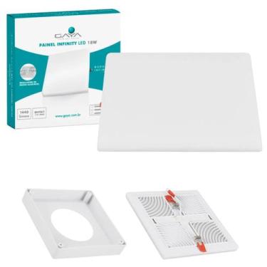 Imagem de Painel Led Borda Infinita 18w 6000k Embutir Quadrado - Gaya