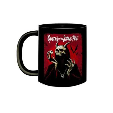 Imagem de Caneca de Porcelana Preta Banda Queens of The Stone Age 2000 - VilelaG