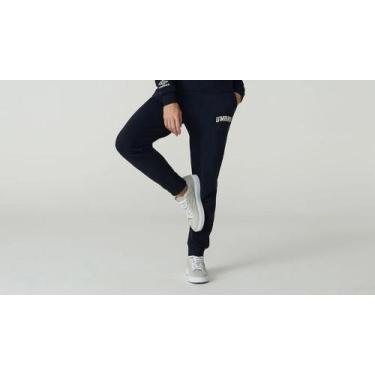 Imagem de Calca Umbro Feminina Moletom College Concept - Azul Marinho, M