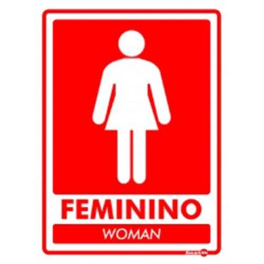 Imagem de Placa Feminino/Woman (Vermelho) 0,80mm 15x20 PS-830 - ENCARTALE