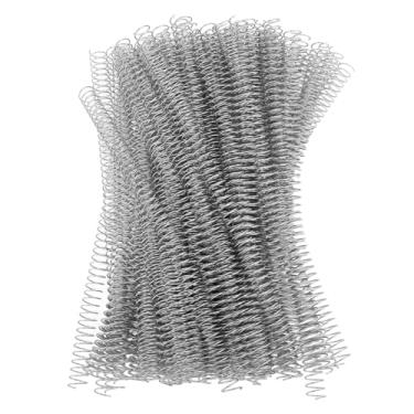 Imagem de 100 Peças Bobinas de Ligação Em Espiral de Ferro, Proporção 4:1, Capacidade de Folha de 115, Anéis de Pasta de Papel A4, Pentes de Fio, Espinhos (SILVER)