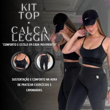 Imagem de Conjunto Calça Legging e Top Suplex Fitiness - Fits  Life - Fits Life,