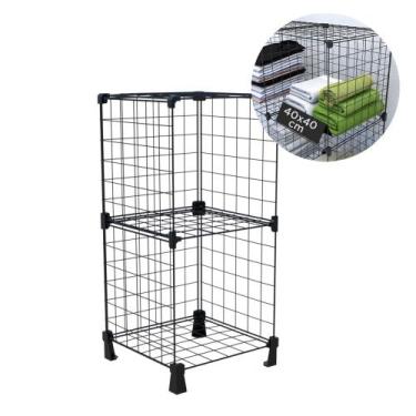 Imagem de Estante Aramada Multiuso para Livros Discos de Vinil LPs 2 Nichos 40x4