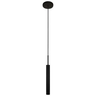 Imagem de Pendente Luminária Teto Tubo Sala Cama Cabeceira Preto 40Cm - Singleli