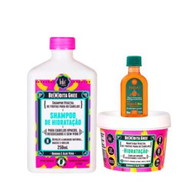 Imagem de Kit Lola Bemdita Ghee Hidratação Sh 250ml + Masc 100ml + Pinga! Óleo C