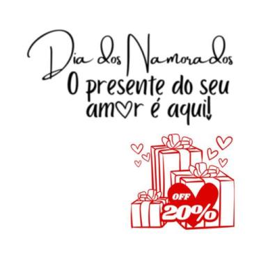 Imagem de Adesivo Vinil Vitrine Namorados  Porcentagem - Nicolados